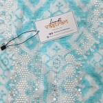 Light Blue Cotton Suit With Chiffon Dupatta With Embroidery