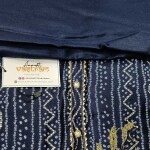 Blue Modal Silk Top With Cotton Bottom With Chiffon Dupatta