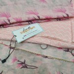 Light Pink Mix and Match Cotton Suite and Dupatta