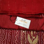 Red Modal Silk Top With Chiffon Dupatta